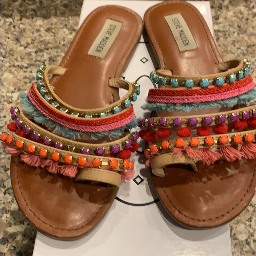 Steve Madden embellished bo ho sandals